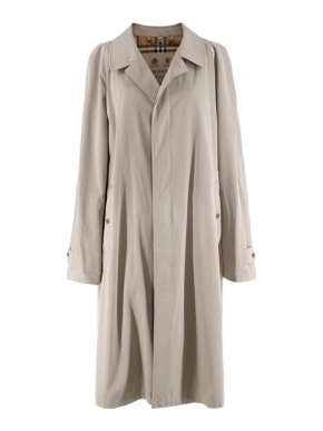 Burberry The Brighton Stone Cotton Gabardine Car Coat