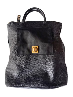 Chloe Black Grained Leather Tote Bag