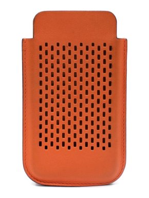 Hermes Small Orange Swift Leather Tech Case