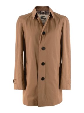 Burberry Pimlico Tan Cotton Gabardine Car Coat