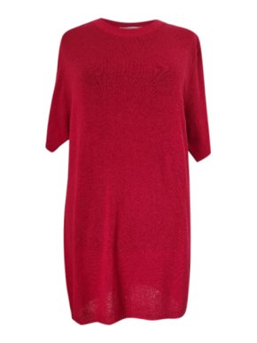 Max Mara Red Cashmere Longline Jumper/ Dress