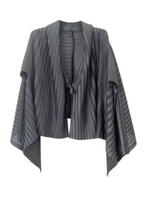 Pleats Please Crepe Shawl Collar Cape