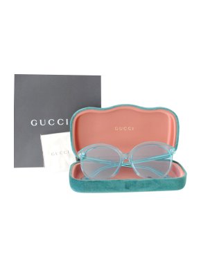 Gucci Blue Clear Perspex Sunglasses