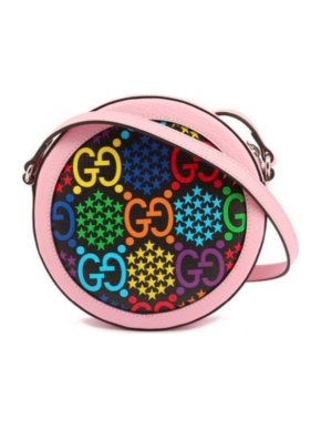 Gucci Leather GG Psychedelic Round Shoulder Bag