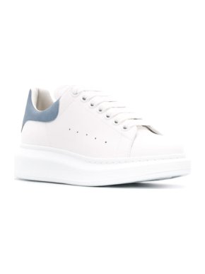 Alexander McQueen White/Pastel Blue Chunky Sneakers