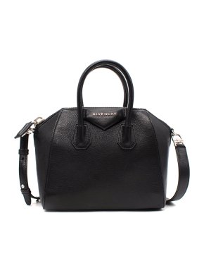 Givenchy Black Grained Leather Mini Antigona Bag