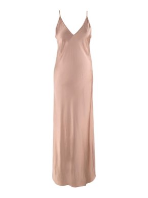 Joseph Clea Silk Satin Blush/Nude Slip Midi Dress