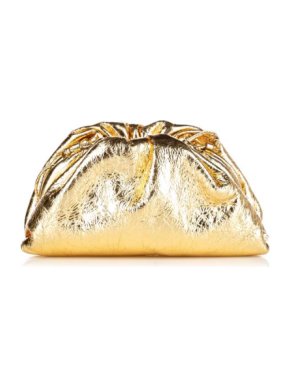 Bottega Veneta Metallic Gold The Pouch 20