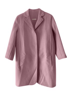 Max Mara Lilac Wool Fleece Coat