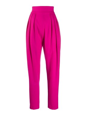The Attico fuchsia high-waisted tapered trousers