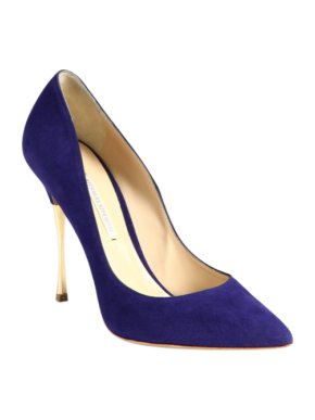 Nicholas Kirkwood Suede Metal Heel Pumps