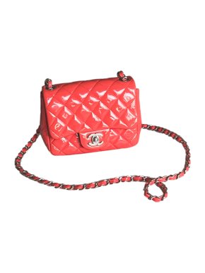 Chanel Coral Patent Timeless CC Flap Bag