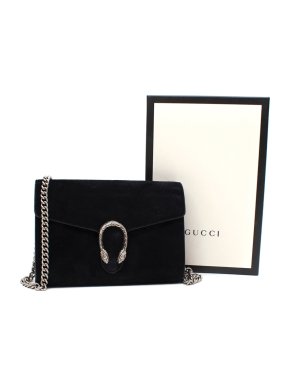 Gucci Black Suede Dionysus leather mini chain bag