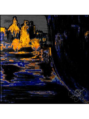 Rosemary Goodenough River Through a Curtain VIII Silk Pocket Square