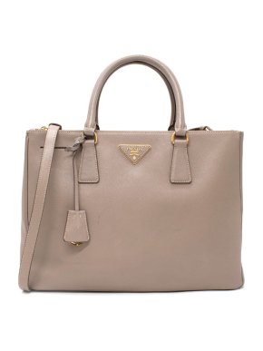 Prada Galleria Clay Grey Saffiano Leather Large Tote Bag