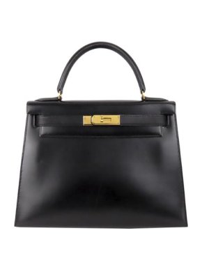 Hermes Black Box Calfskin Kelly Sellier 28 GHW