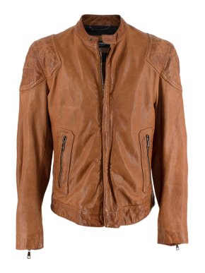 Dolce & Gabbana Tan Brown Distressed Leather Jacket