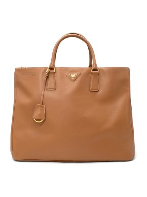 Prada Galleria Camel Saffiano Leather Large Tote Bag
