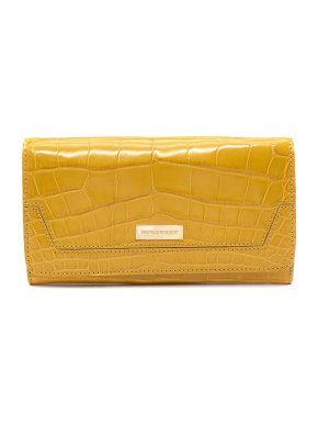 Burberry Tourmaline Yellow Alligator Penrose Continental Wallet