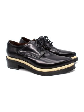 Acne Studios Black Smooth Leather Oxford Shoes