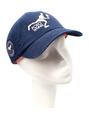 Ralph Lauren Navy Embroidered Tennis Player Cap