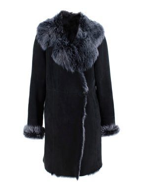 Basler Reversible Black Shearling Jacket