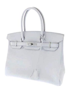 Hermes White Clemence Leather Birkin 30
