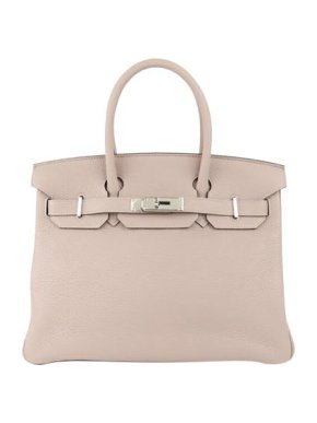 Hermes Stone Pink Clemence Leather Birkin 30 PHW