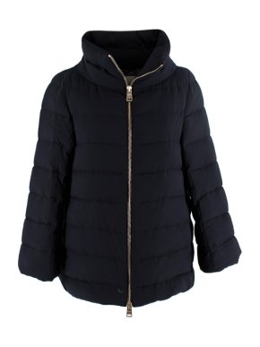 Herno Black Twill Padded Quilted Jacket 1