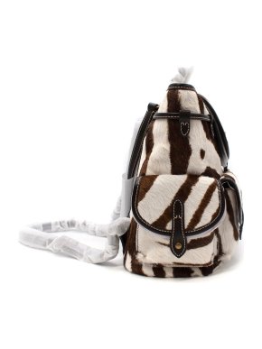 Ralph Lauren Zebra Print Calf Hair Backpack