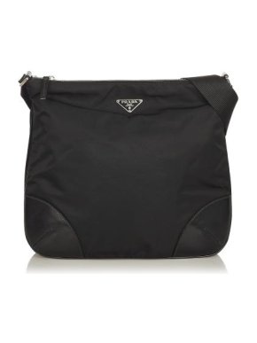 Prada Tessuto Nylon Black Messenger Bag