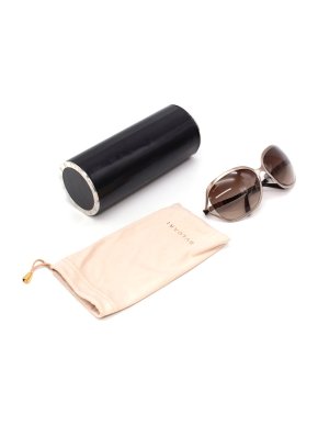 Bvlgari Oversized Brown Embellished Arm Sunglasses