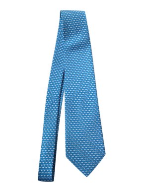 Ferragamo Blue Dolphin Print Classic Tie