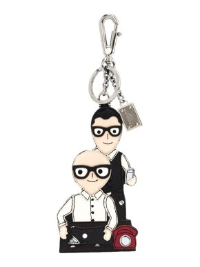 Dolce & Gabbana Family Saffiano Leather Key Chain