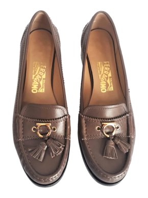 Ferragamo Mocha Leather Loafers