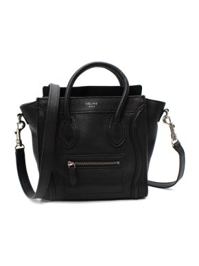 Celine Black Calfskin Nano Luggage Tote