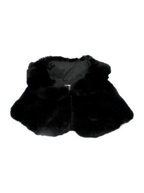 Marni Black Rabbit Fur Puritan Collar Cape