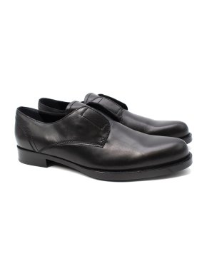 Jil Sander Black Lace-less Leather Brogues