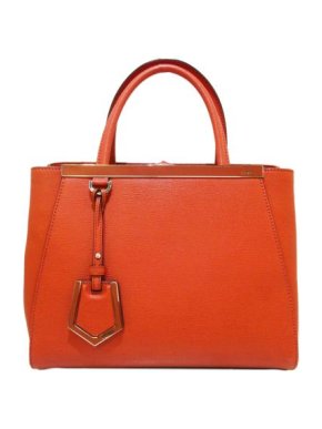 Fendi 2Jours Orange Leather Petite Bag