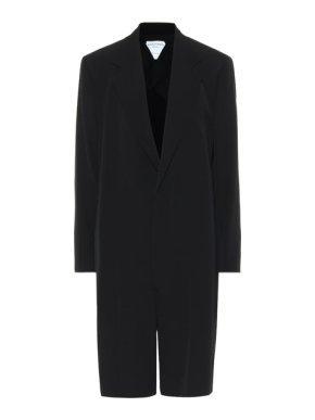 Bottega Veneta Black Wool Twill Suiting Playsuit