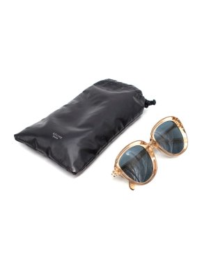 Celine 41448/S Clear Beige & Blue Lenses Oval Sunglasses