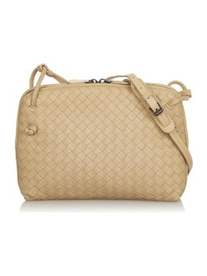 Bottega Veneta Intrecciato Nodini Leather Crossbody Bag