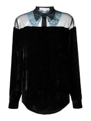 Stella McCartney Sheer Panelled Caroline Velvet Shirt