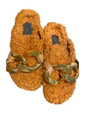 JW Anderson Orange Teddy Chain Mules