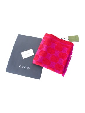 Gucci Fuchsia & Purple Reversible GG Monogram Scarf