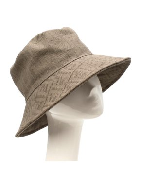 Fendi Grey FF Monogram Cotton Bucket Hat