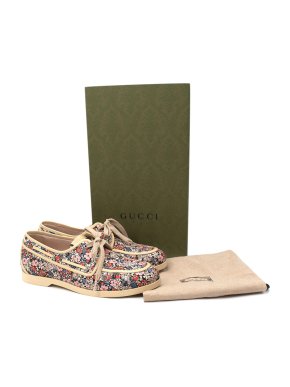 Gucci Liberty Floral Deck Shoes