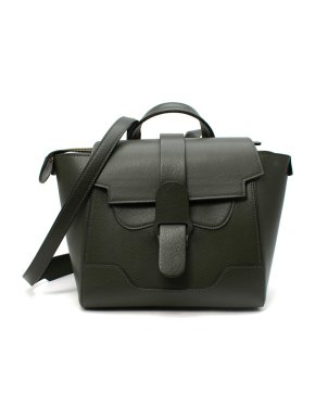Senreve Dark Green Mini Maestra Leather Bag