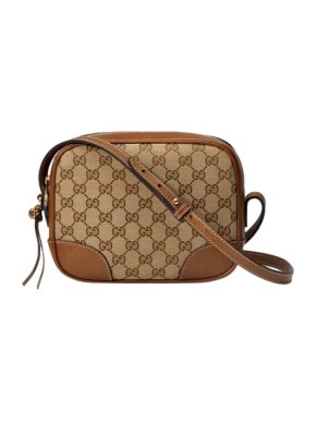 Gucci Sold Out GG Canvas Leather Trimmed Bree Mini Messsenger