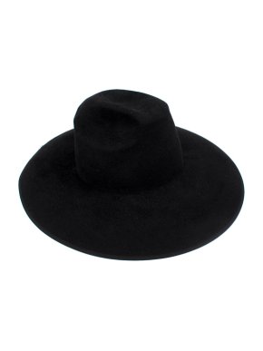 Gucci Black Rabbit Felt Wide Brim Fedora Hat